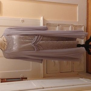 Floryday gray tone on tone formal dress and jacket Sz XL